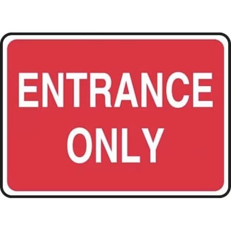 Accuform Entrance Only, Adhesive Dura-Poly, 10 in x 14 in, Adhesive MADC542XV